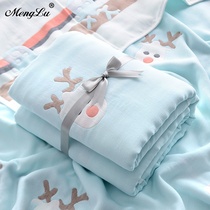  Six-layer gauze childrens quilt Cotton baby bath towel spring summer autumn and winter newborn hug quilt baby blanket Four seasons pass