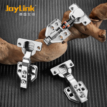 Left adjacent full damping two-stage force buffer hinge cabinet door small angle hydraulic hinge wardrobe cabinet hardware accessories