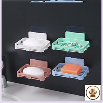 Soap box shelf Drain toilet creative hole-free soap shelf Household suction cup Wall-mounted soap box