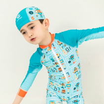 oribigo new childrens hot spring swimsuit one-piece male and female child sunscreen quick-drying swimsuit