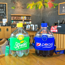 Cartoon creative children with straw water bottle American tratin plastic cup outdoor portable cup