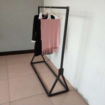 Iron Art Hanger Clothing Shop for men and women shelves Shelves Landing Type Middle Island Shelf Side Pylon Clothes Racks Single Bar