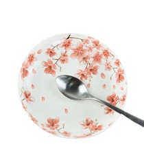 Bone china tableware plate home Western plate 8 inch deep plate rice plate soup plate snack plate creative ceramics