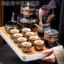Kung fu tea set household light luxury lazy folk tea artifact office guest automatically brew teapot tea cup