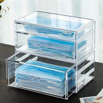 Mask collection box desktop dust drawer type car transparent household mask household mask mask plate nose cover box