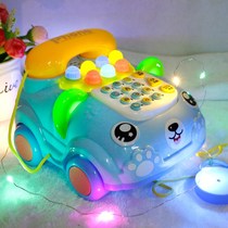 Childrens toy telephone simulation landline girl baby puzzle early education baby music mobile phone can bite boy Small