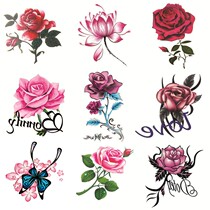 New tattoo stickers waterproof long-lasting realistic female ins sexy rose flowers butterfly cute small fresh tattoo stickers