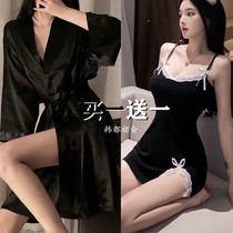 * Spring Summer Day Pyjamas Women With Chest Pads Nets Red Ins Wind Sleeping Robes Women Feel Pure Desire Sleeping Dress Lady Bathrobe for a long period of time
