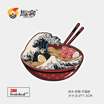 Ukiyo-E personality creative suitcase stickers mobile phone guitar trolley luggage luggage stickers waterproof 3m stickers