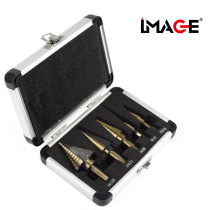Inch 5pc pagoda drill triangle handle straight slot drill reamer high speed steel step drill drill drill drill drill bit