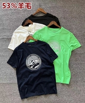 Icebreaker Outdoor Mens Summer Melinu Wool Short Sleeve T-shirt Comfort Casual Daily Straight Cylinder Breathable Short Sleeves
