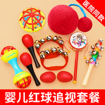 Newborn baby early education baby toys 0 to 6 months chasing red vision training red ball baby 3 vision 2 listening