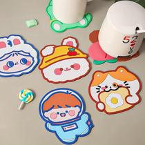 Cartoon Profiled cup cushions Inwind cute anti-slip heat insulation cushion Home Kitchen Anti-Burn Cushion Silicone Tea Cup Cushion Dining Mat