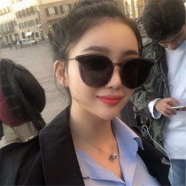 Sunglasses female 2021 New Tide Korean version of ins glasses round face street shot retro anti ultraviolet polarized sun glasses men v