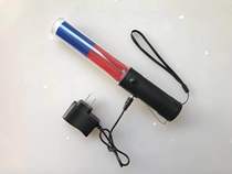 Rechargeable red and blue traffic baton Fluorescent stick Fire baton Two-color dual flash with magnet emergency warning stick