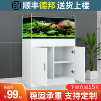 Zhenwei fish tank cabinet bottom cabinet Non-solid wood household partition square cabinet shelf base cabinet Modern simple load-bearing custom