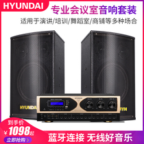 Home Ktv Sound Suit Wall-mounted Floor Speaker Professional Heavy Bass Stage Dance Classroom Wall-mounted Small And Medium Meeting System