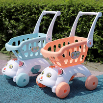 Net celebrity childrens shopping cart cart Net celebrity toy female boy house kitchen Supermarket fruit and vegetables