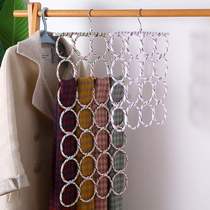 Multi-function hanging tie rack Household storage artifact Scarf silk scarf shelf belt Stockings hanger belt Bow tie