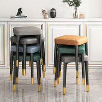 Nordic light luxury dining chair home backrest stool simple modern Net red makeup chair stackable living room table chair