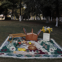 Camping outdoor blankets American geometric pop blanket decorative casual blankets sofa blankets picnic cloth