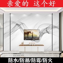 Integrated wallboard TV background wall entrance bamboo fiber living room film and television wall painting decoration splicing wall buckle wall panel