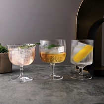Bar high-legged cocktail cup creative personality coffee crystal high-legged glass net red cup high face value
