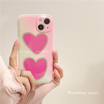 Japan-ROK Ins pink gradient loving application Apple 13 mobile phone shell iphone12 11pro max xr xsmax soft shell 7p new 8plus female
