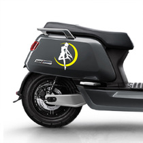 Electric car battery car sticker beautiful girl warrior water ice moon two-dimensional decoration tide sticker waterproof reflective car sticker