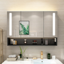 Stainless steel smart bathroom mirror cabinet separate wall-mounted bathroom mirror with shelf Socket Mirror Cabinet customization