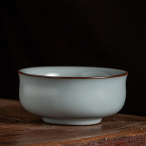 Porcelain righteous blue Ru kiln single cup can open a piece of Tea Cup personality single master Cup ceramic tea set Cup