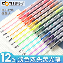 Lifei highlighter hipster fluorescent light color student stationery multi-color set can change core gel pen color pen