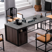 Rockboard Tea Table Desk Integrated Modern Minima Balcony Kung Fu Tea Table And Chairs Combined Home Light Lavish Tea Table