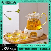 Health pot 2021 new beauty salon supplies Daquan tea set set light luxury Nordic glass boiled tea stove