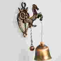 Retro nostalgic style Animals door bell Metallic iron bell Bell Wind Bell hanging decorated with wall Horse styling