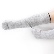 Factory HPPE five-level cut-resistant sleeve sleeve glass factory with cut-resistant extended gloves arm guard long-sleeved gloves knitting