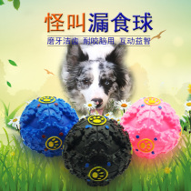 Eating ball pet dog dog toy golden hair Teddy Bears Satsuma puzzle resistant to bite strange call voice toy leak food device