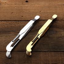 Tea clip bamboo kung fu tea clip household tea ceremony tea set accessories extended stainless steel tea clip metal tweezers set