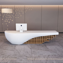 Rong Man Creative Company Front Desk Reception Desk Simple Modern Art Consulting Desk Bar Special Paint Front Desk