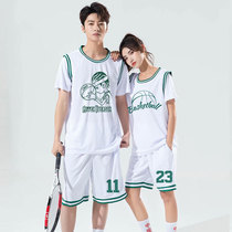 Short-sleeved basketball suit couple match team uniform custom fake two Lakers Jersey female student class uniform T-shirt male