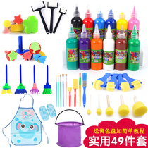 Childrens creative painting tool set sponge brush brush sponge stick art rubbing sponge painting tool set