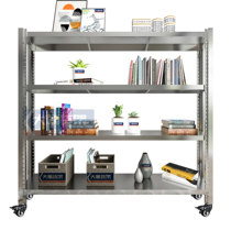 304 stainless steel heavy shelf with wheel rack commercial multi-layer mobile household cold storage adjustable custom