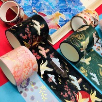 Hot stamping National Wind crane hand account and paper tape ancient wind lipstick sticker landscape set student hand account tape decoration