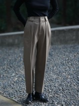 shyshy Warm Tech style warm suit pants high-rise casual trousers