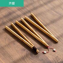 Kung Fu tea set Solid wood tea clip Tea clip Teacup clip Tweezers Bamboo and wood washing cup clip Tea ceremony set accessories