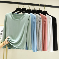 2021 New Korean version of pregnant women base shirt female long loose size modal autumn long sleeve coat tide