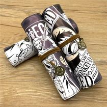 One Piece Straw Hat Luffy Scrollo Pen Bag Soronchoba Cartoon Naruto Male and Female Student Stationery Bag