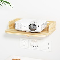 Solid Wood bedside projector placement rack Tmall Magic Screen pan tilt base bracket non-perforated wall storage rack hanging bracket tray rack nut rack