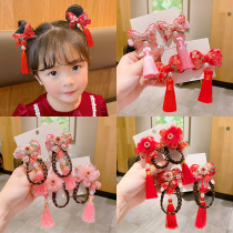 Hanfu Headdress Children's Antique Wig Braids Hair Accessories Girls Chinese Bow New Year Hairpin Hairpin