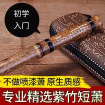 Xiao Musical Instrument Yu Xiao Ancient Style Student Xiao Musical Instrument Beginner's Introduction Textbook Eight Hole Dong Xiao FG Tune Primary Color Bamboo Short Xiao